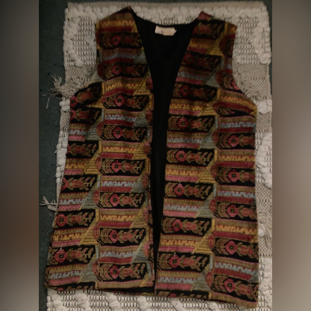Vintage Aladdin boho tapestry jacket/vest